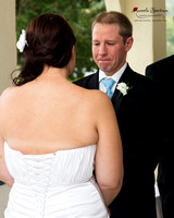 Groom cries during Lake Lure, NC wedding