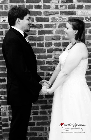 bride and groom portrait at Raleigh, NC wedding