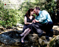 Engagement session of couple in the NC mountains.