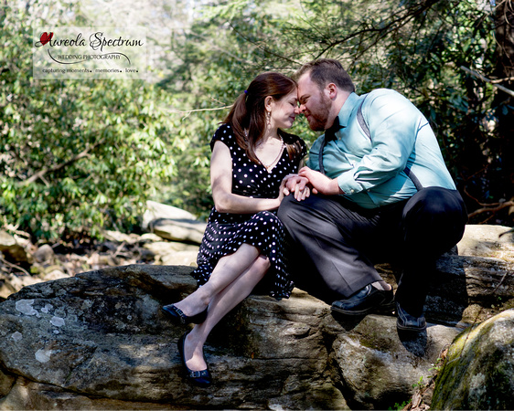 Engagement session of couple in the NC mountains.