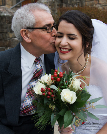 Father of bride shares sweet moment with bride