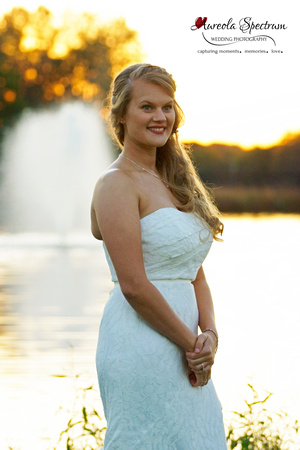 Bride During Sunset in Monroe, NC
