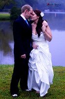 Bride and groom wedding portrait in Lake Lure, NC