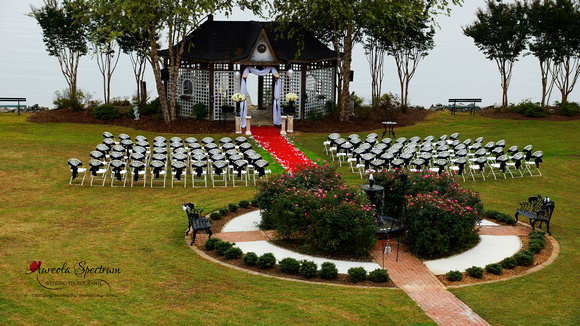 Birdseye view of ceremony location