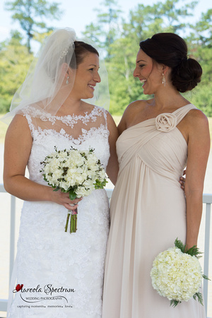Bride & Bridesmaid share candid moment in Aiken, SC