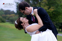 Bride and groom wedding portrait at Starmount Forest Country Club