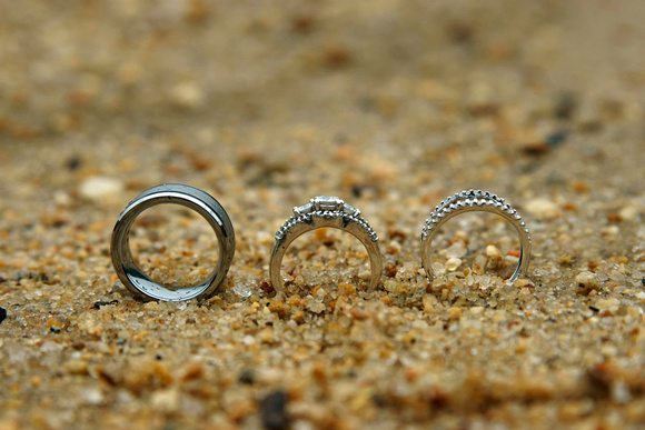 Wedding Rings at the Beach