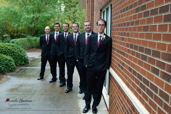 Groom with his groomsmen in Greensboro, NC