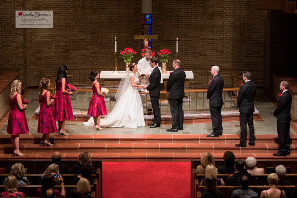 Church wedding ceremony in Greensboro, NC