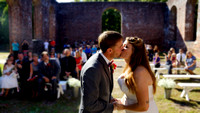 First Kiss Facing the Guests