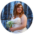 Bridal portrait by waterfall in Greenville, SC