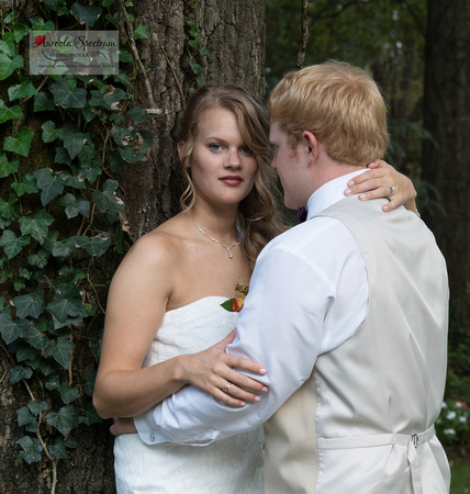 High fashion portrait of bride and groom in Monroe, NC
